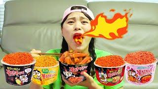 Fire Spicy Noodle Korean Convenience Store Mukbang DONA