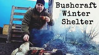 Build a Warm and Cozy Shelter with Pallets ️ Bushcraft Winter (part 6)