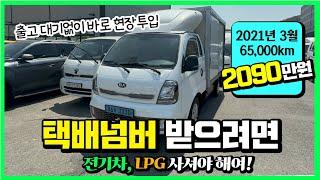 택배넘버 받으려면 전기탑차 LPG탑차 사야합니다. 1톤영업용 불티나네요!