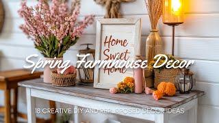 Budget-Friendly Spring Vintage Farmhouse Decor  DIY & Upcycled Ideas