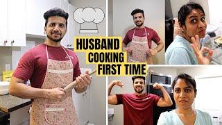 HUSBAND COOKING FOR THE FIRST TIME  | Indians in Canada | Choudhary family Vlogs