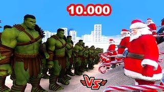 YEŞİL DEV HULK VS 10.000 NOEL BABA  - Süper Kahramanlar