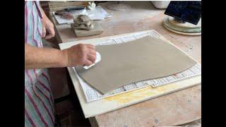 Hand building four large serving platters for beginners and advanced potters.