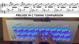 Bach's C major prelude in three different tunings (WTC I, BWV 846)