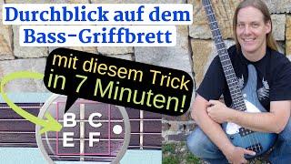 Töne auf dem Bass-Griffbrett schnell lernen (mit einem einfachen Trick!)