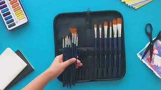 The Ultimate Watercolor Paint Brush Set by MozArt Supplies 