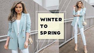 10 Winter to Spring Transitional Style Tips! | Early Spring Outfit Ideas | Miss Louie