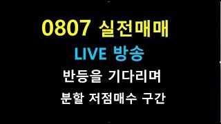 0807   라이브방송  111  /   반등을 기다리며      분할 저점매수 구간