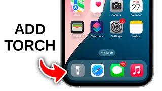 How to Add Flashlight on iPhone Homescreen - iOS 18