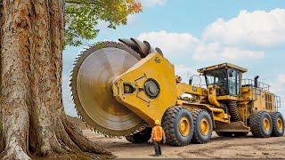 Extreme Dangerous Fastest Big Chainsaw Cutting Tree Machines | Monster Stump Removal Excavator #65