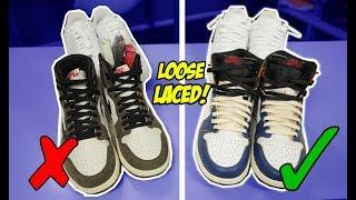 HOW TO LACE JORDAN 1's & AIR FORCE 1's LOOSELY!