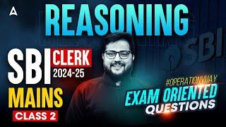 SBI Clerk Mains Classes | Reasoning Exam Oriented Questions #2 | Reasoning By Shubham Srivastava