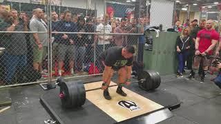 Andy Huang deadlifts 800x5 in The Animal Cage 2018