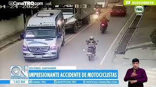 ¡Captado en cámara!, así fue el accidente de tránsito en El Socorro, Santander