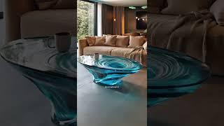 These water vortex dining tables look absolutely mesmerizing! #interiordesign #furnituredesign