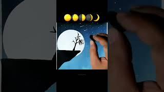 How to draw moon light night sky #shorts