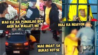 HULI CAM TINDERO NG PRUTAS NILOOBAN NG 2 LALAKI AT SANGKOT SA BUKAS KOTSE ARESTADO #dashcam #cctv