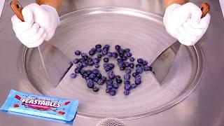 Turning Feastables & Blueberries into Insanely Cool Ice Cream Rolls! (ASMR)