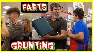 FARTING with GRUNTING NOISES & FUNNY FACES!  (Fart Prank #6)