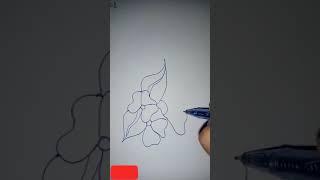 Easy bunch of flower drawing in 15 seconds  #flowerdrawingtutorial #easyflowerdrawing #shorts