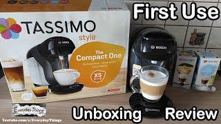 Bosch Tassimo Style Coffee Machine first use, - Unboxing & Review, How to use