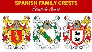 Spanish Family Crests