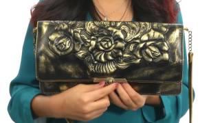 Patricia Nash Metallic Rose Tooled Prado Clutch SKU:8646201