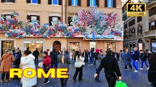 Morning Walk in Rome - December 2024 - Walking Tour 4K