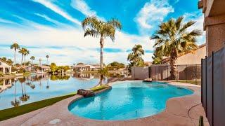 Chandler Arizona House Tour $860K The Ultimate Waterfront Lot in Ocotillo Lakes!