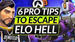 6 BEST TIPS to ESCAPE ELO HELL RIGHT NOW - How to Rank UP FAST - Overwatch Guide