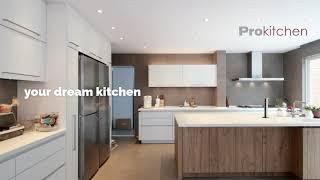 Kitchen Design In Matt White & Wooden  |  啞白色配木紋廚房