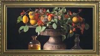 Flowers & Fruit Painting | 10 Hours Framed Painting | TV Wallpaper