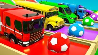 Wheels on the Bus + Bingo Song | Surprise Eggs and Soccer Balls | Baby Nursery Rhymes & Kids Songs