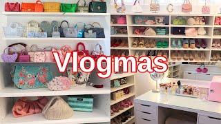 Vlogmas Day 23: HUGE Closet Clean-Out, Declutter + Organize My Handbags & Shoes | Gabriella Mortola