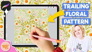 Making a Trailing Floral Pattern in Procreate with the Pattern Maker Canvas