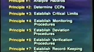 HACCP: The Hazard Analysis and Critical Control Point System