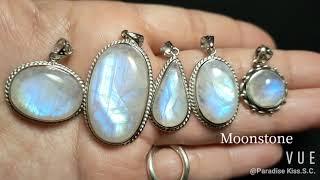 Moonstone.月光石純銀墜飾