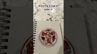 wait for the reveal!! drawing a cup of soda #art #shorts