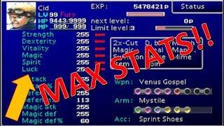 How to Max Out Your Characters Stats Fast!! - Final Fantasy VII