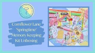 Springtime Memory Keeping Kit Unboxing | Handmade Journaling Kit | Cornflower Lane | ad