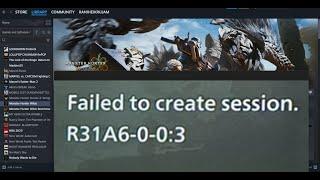 Fix Monster Hunter Wilds Error Failed To Create Session R31A6-0-0:3