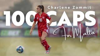 Charlene Zammit   100 caps for Malta