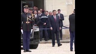 马克龙、冯德莱恩与习近平举行三方会谈