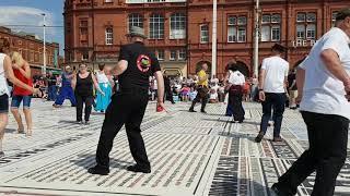 Blackpool comedy carpet, Northern Soul dancing, for Children with Cancer 2018