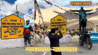 Solo Mission - World's Highest Motorable Pass - UMLINGLA accomplished #tamil