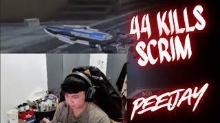 ELV.PEEJAY GOT 44 KILLS IN SCRIMS!!! FENNEC GAMEPLAY!