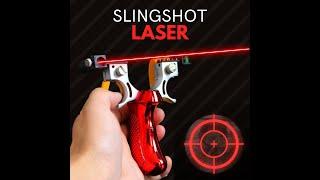 Slingshot Laser High Precision Outdoor Hunting Resin Bow Catapult with Rubber Band