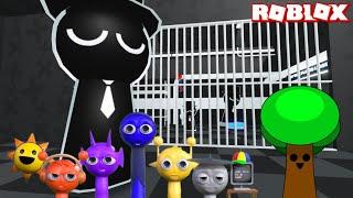 Sprunki Mr Tree Played Sprunki Mr Black Prison Run Obby in ROBLOX | Incredibox Sprunki | Gameplay