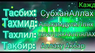 ЭТО ДОЛЖЕН ЗНАТЬ КАЖДЫЙ МУСУЛЬМАНИН!Тасбих: Такбир: Тахмид: Тахлил: