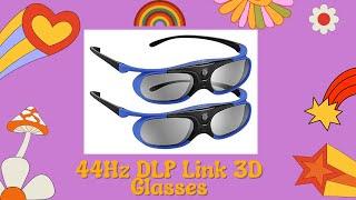 44Hz DLP Link 3D Glasses | Rechargeable 3D Active Shutter Glasses for All DLP-Link 3D Projectors